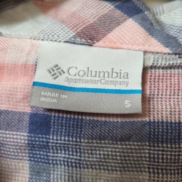 Columbia Plaid Short Sleeve Button Down Shirt! Size Small! NWT! - Picture 7 of 10